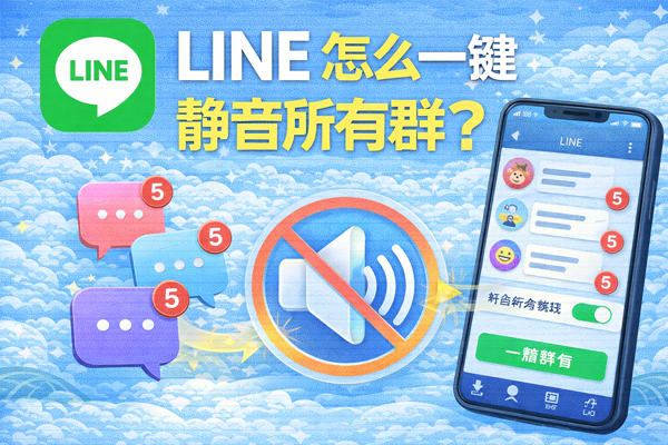 LINE 怎麼一鍵靜音所有群？